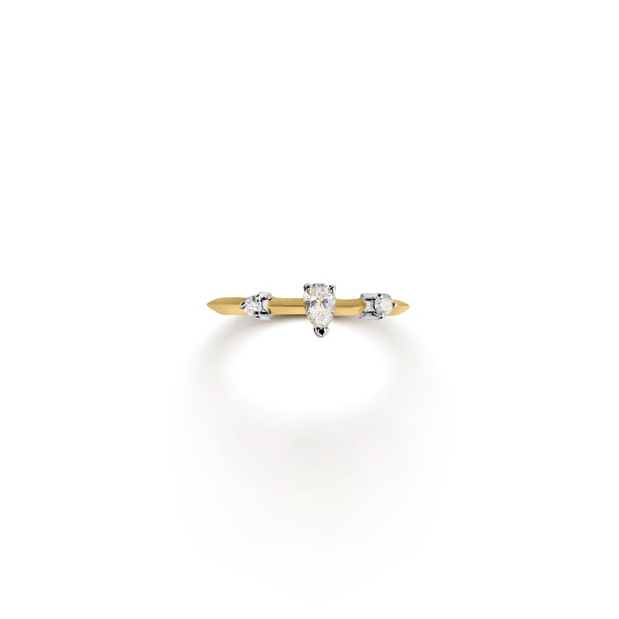 Anello 'Balance' oro giallo con goccia BALANCE | AN AU18G1GC 2TO 0,16+0,02+0,03